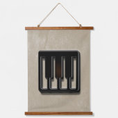 Musikalische Instrumente, Set von Drei-Hanging-Ban Wandteppich Mit Holzrahmen (Vorderseite 2)