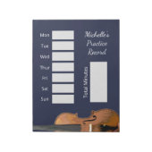 Musikalische InstrumentenGeigerübungen Notizblock (Rotiert)