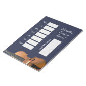 Musikalische InstrumentenGeigerübungen Notizblock (angewinkelt)