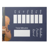 Musikalische InstrumentenGeigerübungen Notizblock (Vorderseite)
