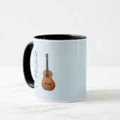 Musikalische Instrumentengitarrist Blue Tasse (Vorderseite Links)