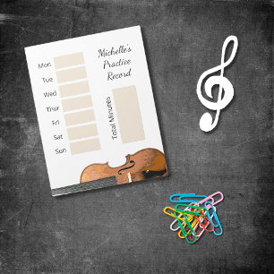 Musikalische Instrumentenlektionen Einfache Übungs Notizblock
