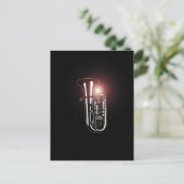 Musikalische Instrumententuba - Musikerdesigns Postkarte (Stehend Vorderseite)