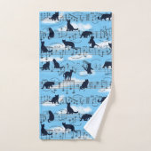 musikalische Kätzchen Badhandtuch Set (Handtuch)