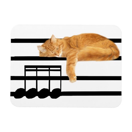 Musikalische Katze Magnet (Horizontal)