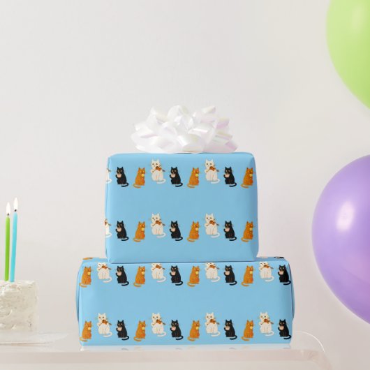 Musikalische Katzen Geschenkpapier (Partygeschenke)