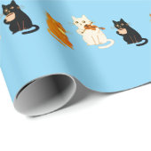 Musikalische Katzen Geschenkpapier (Rolleneckpunkt)