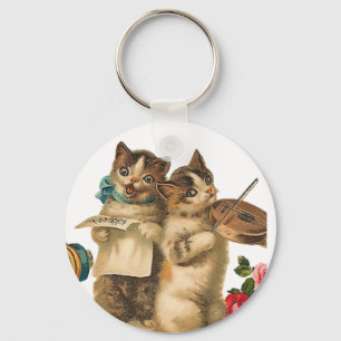 Musikalische Katzen Schlüsselanhänger