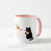 Musikalische Katzen  Tasse (VorderseiteRechts)