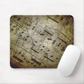 Musikalische Kerbe des alten Blattes, Mousepad (Mit Mouse)