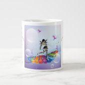 Musikalische Keyboard-Fee Jumbo-Tasse (Vorderseite)