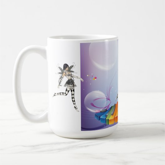 Musikalische Keyboard-Fee Kaffeetasse (Links)