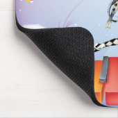 Musikalische Keyboard-Fee Mousepad (Ecke)