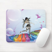Musikalische Keyboard-Fee Mousepad (Mit Mouse)