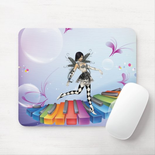 Musikalische Keyboard-Fee Mousepad (Mit Mouse)