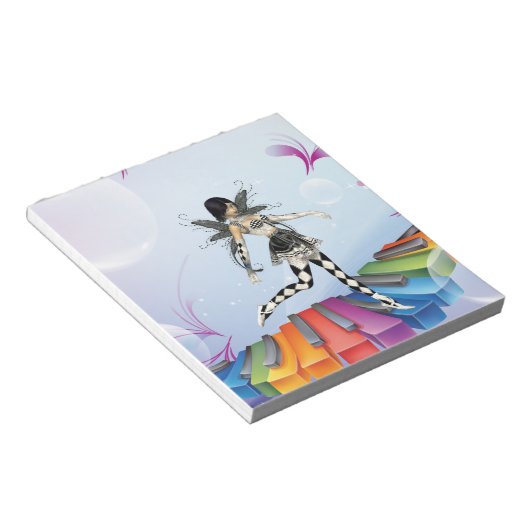 Musikalische Keyboard-Fee Notizblock (angewinkelt)