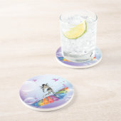 Musikalische Keyboard-Fee Sandstein Untersetzer (Seite)