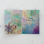 MUSIKALISCHE KLINGE UND PINK GLITZERN glücklicher Karte (Innenseite)