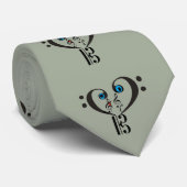 Musikalische Krawatte— Clef Note -Bass Treble Note Krawatte (Gerollt)