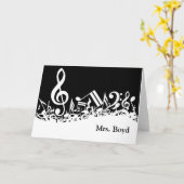 Musikalische kundengerechte Mitteilungskarten (Gelbe Blume)