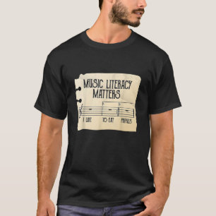 Musikalische Lesefähigkeit ist wichtig, ich esse g T-Shirt