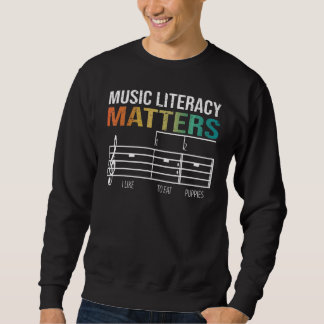 Musikalische Lesefähigkeit ist wichtig Vintage Ich Sweatshirt