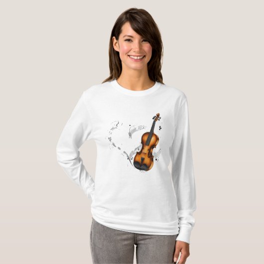 Musikalische Liebe; 🎶 Symphonie der Liebe ❤️ T-Shirt (Vorne ganz)