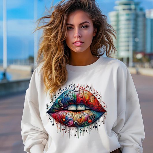 Musikalische Lippen Sweatshirt