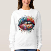 Musikalische Lippen Sweatshirt (Vorderseite)
