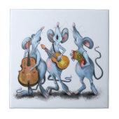 Musikalische Maus Band Funny Keramik Tile Fliese (Vorderseite)