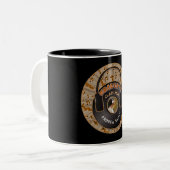 Musikalische Moderne Retro Kunst Foto Schwarz Zweifarbige Tasse (Vorderseite Links)