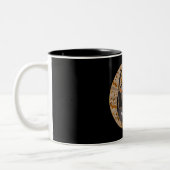 Musikalische Moderne Retro Kunst Foto Schwarz Zweifarbige Tasse (Links)