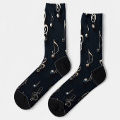 Musikalische Muster Socken (Linkes Detail)