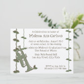 Musikalische Natur/ Trompete Einladung (Stehend Vorderseite)