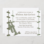 Musikalische Natur/ Trompete Einladung (Vorne/Hinten)