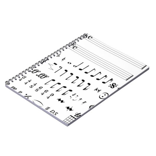 Musikalische Notation Notizblock (Linke Seite)