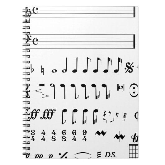 Musikalische Notation Notizblock (Vorderseite)