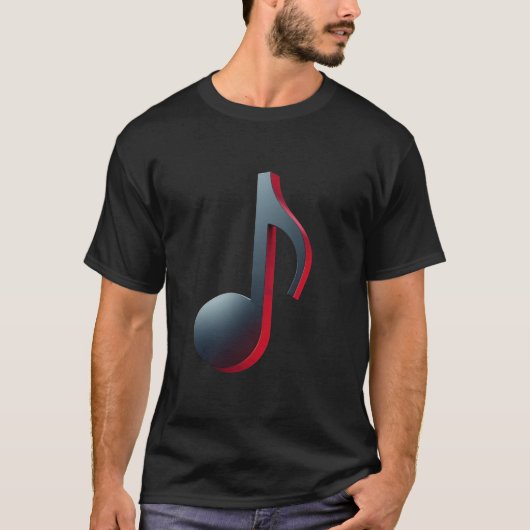 Musikalische Note - acht Note T-Shirt (Vorderseite)