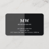 Musikalische Note auf Black & Gray Modern Visitenkarte (Rückseite)