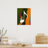 musikalische Note auf einer abstrakten und farbenf Poster (Küche)
