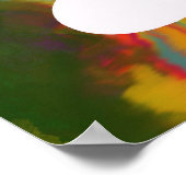 musikalische Note auf einer abstrakten und farbenf Poster (Ecke)