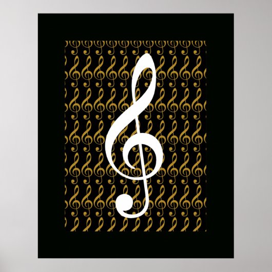 musikalische Note, dreieckige Klammer, coole Grafi Poster (Vorne)