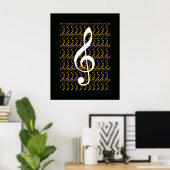 musikalische Note, dreieckige Klammer, coole Grafi Poster (Heimbüro)