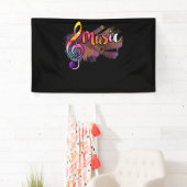 Musikalische Note: Funky Colorful Music Treble Cle Banner (Insitu)