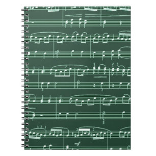 musikalische Note gemustert Notizblock