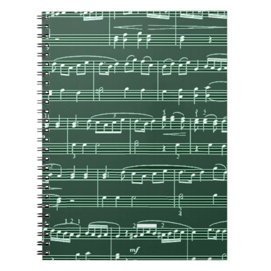 musikalische Note gemustert Notizblock (Vorderseite)