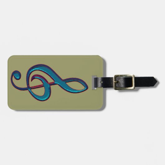 musikalische Note Gepäckanhänger (Vorderseite horizontal)