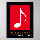 musikalische Note, Gesang, Musik inspiriert Poster (Vorne)