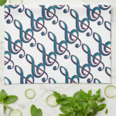 musikalische Note Geschirrtuch (Gefaltet)