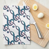 musikalische Note Geschirrtuch (Viertel Falte)